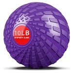 STRPRETTY BASIC 10 lbs Medicine Ball Slam Balls, Weighted Slam Ball for Strength and Conditioning Exercises (Purple)