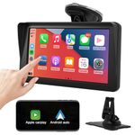 Bluetooth Car Stereo for Apple Carplay - Lehwey Wireless Android Auto, Portable Carplay Screen, 7 Inch IPS Touch Screen Car Play, Handsfree, with Air Play, Mirror Link, FM/AUX/USB/TF, Car Navigation