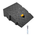 Kerb Ramps, Curb Ramp, Portable Lightweight Ramps Threshold Ramps, for Driveway, Sidewalk, Car, Scooter, Set of 1 with 1 Expansion Bolts (Black-10.6"x9.8"x4.3"-1pcs)