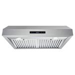 COSMO UMC30 Ducted Under Cabinet Stainless Steel Range Hood with 380 CFM, Permanent Filters & LED Lights, 30 inch