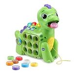 VTech Chomp-along Dino, Musical Toddler Toy, Teaches Numbers, Colours & Food, Interactive Dinosaur Toy for 2, 3, 4+ Year Olds, English Version,Green,Small