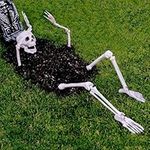 Skeleton Stakes for Outdoor Yard Halloween Decorations - Life-Sized Groundbreaker Skeleton in Front Lawn Garden