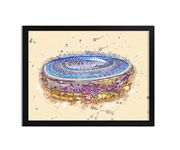 Football Stadium Print - Football Fan Prints - Wall Art Gifts - Footie Fan Art - Posters - Home Decor - Gift - Frame Not Included