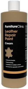 Furniture Clinic Leather Repair Paint | 2-in-1 Seal and Color | Use on Scratches, Tears, and Holes in Car Seats, Furniture | Quick and Easy Leather Repair Kit for Furniture (Cream, 500ml / 17oz)
