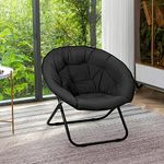 Folding Faux Fur Saucer Chair,Porta