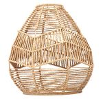 generic 1Pc Rattan Pendant Lamp Chandelier Cover Woven Hemp Rope Lampshade Wicker Pendant Light Shade for Livingroom,Khaki,47DTKMJ409WJNZ15222JT6R
