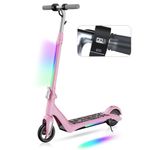 E-RIDES Electric Scooter,6'' Foldable Electric Scooter for Kids Ages 6-12, Colorful Lights Kids Electric Scooters, Up to 9 Mph & 5 Miles Range, LED Display, Lightweight Kids E Scooter