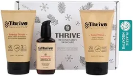 Thrive Vacation Superplant Skincare Gift Set- Face Scrub, SPF30 and Face Wash - Vegan & Cruelty Free