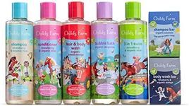 Childs Farm Gift Set for Kids, 7 Full Size Products, Value Pack with Shampoo, Conditioner, Hair and Body Wash, Bubble Bath, 3-in-1 Swim, Shampoo Bar and Body Wash Bar, Christmas, Birthday