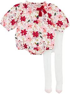 Mud Pie Baby Girls Casual Romper, Poinsetta, 3-6 Months US