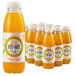 VIT HIT DETOX - 12 x Mandarin + Orange + Green Tea | Vegan, Low Sugar, Low Calories, Vitamins Drink | 100% RDA of 8 Vitamins (500ml x 12 Bottles)