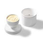 Starfrit Gourmet Bistro - Bell Butter Crock - White Porcelain - Holds 1/2 cup / 125g of butter