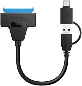 Xiwai - Cable adaptador SSD tipo C y USB 3.0 macho a SATA de 22 pines de 2,5" para MacBook y portátil