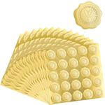 MTROYALDIA Gold Embossed Heart Stickers Self-Adhesive Heart Envelope Seal Wax Looking Stickers Labels for Wedding Party Invitations Valentine's Day Greeting Cards Party Favors Décor