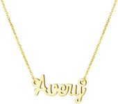 Name Necklace Big Initial Gold Plat