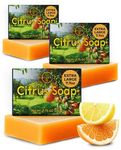 O Naturals Bar Soap for Men (3pcs, 220g) Mens Soap Bar, Cleansing Natural Soap, Revitalizing Citrus Mens Soap, All Natural Soap - Moisturizing Citrus Soap - Citrus Scent