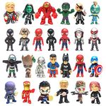 26 pcs Superhero Toys,Mini Superhero Figures Small Action Figures Superhero Party Birthday Decorations for Kids’Christmas Stocking,Easter Eggs Cake Toppers Collectibles