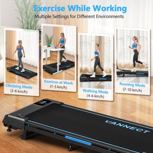 VANNECT 4-in-1 Walking Pad Treadmill – Compact Under Desk Fitness Machine
