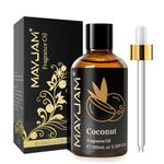 MAYJAM 100ML Coconut Fragrance Oils with Glass Dropper, Essential Oils for Diffusers for Home, Fragrance Oil Scent for DIY Candle & Soap Making