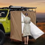 Camping Shower Tent, Aluminum Portable Toilet Tents for Camping, Oxford Waterproof SUV Truck Privacy Tent, Strong Tear Resistant Camping Shelter, For Universal Car Roof Rack Bars