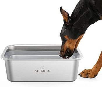 AIPERRO Stainless Steel Dog Bowls for Large Dogs, Large Capacity Metal Dog Water Bowl & Dog Food Bowls, Indoor and Outdoor Universal Pet Bowl