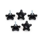 POWERTEC QNB3006 5-Star Stud Knob, 1/4"-20, 5PK