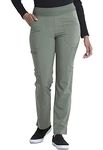 EDS Essentials Scrubs for Women, Yoga-Inspired Pull-On Pant with Four-Way Stretch and Moisture Wicking DK005, Olive, Medium