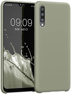 kwmobile Case Compatible with Samsung Galaxy A50 Case - TPU Silicone Phone Cover with Soft Finish - Gray Green
