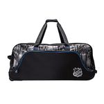 NHL 36-Inch Black Rolling Hockey Bag with Wheels Heavy Duty Oversized Travel Duffle Bag