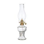 Oil Lamp Lantern 12.5'' Vintage Clear Glass Kerosene Lamp Chamber Oil Lamps for Indoor Use Home Decor Lighting Rustic Hurricane lamp Classic Old Oil Lantern