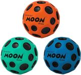 Waboba The Original Moon Ball 3 Pack - Super Bouncy Wall Balls for Kids and Teens - Outdoor Sports Toy Gift - Orange, Teal, & Cobalt