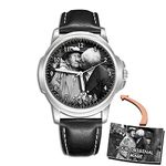 CUSTOM ENGRAVED GENTS MENS PHOTO WRIST WATCH ANNIVERSARY BIRTHDAY CHRISTMAS DAY BEST GIFT