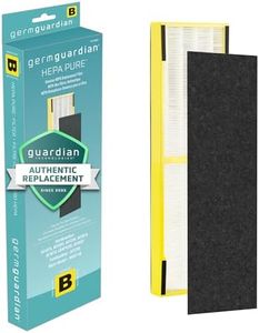 GermGuardian Filter B HEPA Pure Genuine Air Purifier Filter, Removes 99.97% of Pollutants, Wildfire Smoke, Odors, for AC4825, AC4300, AC4850, AC4880, AC4900, CDAP4500, AP2200, Black/Yellow, FLT4825