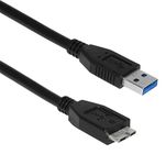 KUYiA USB 3.0 Cable (1FT), A Male to Micro B 5Gbps Data Transfer Sync Lead Compatible with Western Digital My Passport and Elements Seagate Toshiba Hitachi Samsung