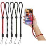 SHOPVILLA 6Pcs Multipurpose Hand Wrist Strap - Adjustable Nylon Wristlet Straps Keychain String for Case Holder Compatible with Cellphone, Keys, Cameras, ID & USB Flash Drives - Multicolor