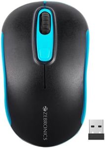 ZEBRONICS Dash Pro 2.4GHz Wireless Mouse, Upto 1600 DPI, 3 Level DPI, High Precision, Power Saving Mode, Comfortable & Lightweight, for Mac | Laptop | Computer (Blue)
