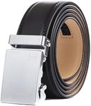 Tonywell Men's Leather Ratchet Dress Belt with Automatic Buckle