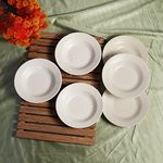 Lupaava Ceramic Pasta Plate | Soup Plate | Snack Plate | Size 7 inch | Microwave Safe, Oven Safe | Set of 6 Plates