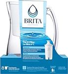 Brita 8 Cup Filter Pitcher with Indicator, Reduces Chlorine taste and odour from Tap Water, Filters 151 Litres, Marina, White