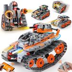 YOIFOY 5in1 Remote & APP Controlled STEM Building Toys for Boys 6 7 8 9 10 11 12+,STEM Projects for Kids Ages 8-12,RC Car/Tank/Bulldozer/Robot/Tracked Racer Technic Set (554 Pieces) - New in 2023