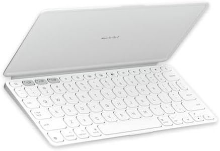 Logitech Keys-to-GO 2 Portable Wireless iPad Keyboard with Built-in Cover, Slim and Compact Bluetooth Keyboard for iPad, iPhone, Mac, and Apple TV, Easily Switch with Devices - Pale Grey