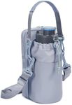 Wandering Nature Water Bottle Holder with Strap 32oz Insulated Water Bottle Carrier Sling Bag with Phone Pocket Water Bottle Pouch for Hiking Walking, Blue(Patent Pending)