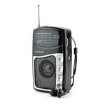 LLOYTRON "Entertainer" 2 Band Personal Sports Radio with Earphones , Radio 5 Live and Talk Sport Highlighted - N2201BK-A - Black