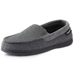 RockDove Men’s Removable Insole Slippers with SILVADUR Anti-Odor Protection, Size 12 UK Men, Dark Grey