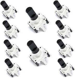JESSINIE 10Pcs EC12 360 Degree Rotary Encoder Code Switch Digital Potentiometer E12 Audio Encoder 360°Rotating Encoder 3Pins 15MM D-Shaft