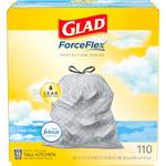 Glad Odour-Shield Tall Kitchen Drawstring Fresh Clean Trash Bags, 110 Count