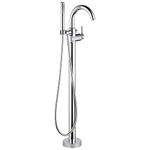 Delta Faucet Trinsic Floor-Mount Freestanding Tub Filler with Hand Held Shower, Chrome Bathtub Faucet, Tub Faucet, Chrome T4759-FL (Valve Not Included)