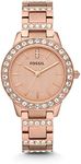 Fossil Watch for Women Jesse, Quartz Movement, 34 mm Rose Gold Stainless Steel Case with a Stainless Steel Strap, ES3020