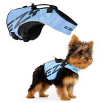 EZYDOG X2 Boost Dog Life Jackets | Dog Lifejacket, Adjustable Life Jacket for Dogs, Boating, Paddle Board, Superior Buoyancy, Rescue Handle, Reflective Stitching (Blue, S)