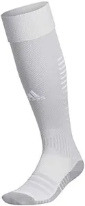 adidas Speed 2 Soccer Socks for Boys, Girls, Men and Women (1-Pair), Team Light Grey/White/Light Onix Grey, Small